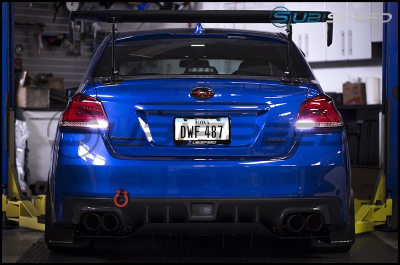 SBSSS15WRX-TR-RC SubiSpeed USDM TR Style Sequential Tail Lights - 2015+ WRX / 2015+ STI-Red Lens with Chrome Reflector,