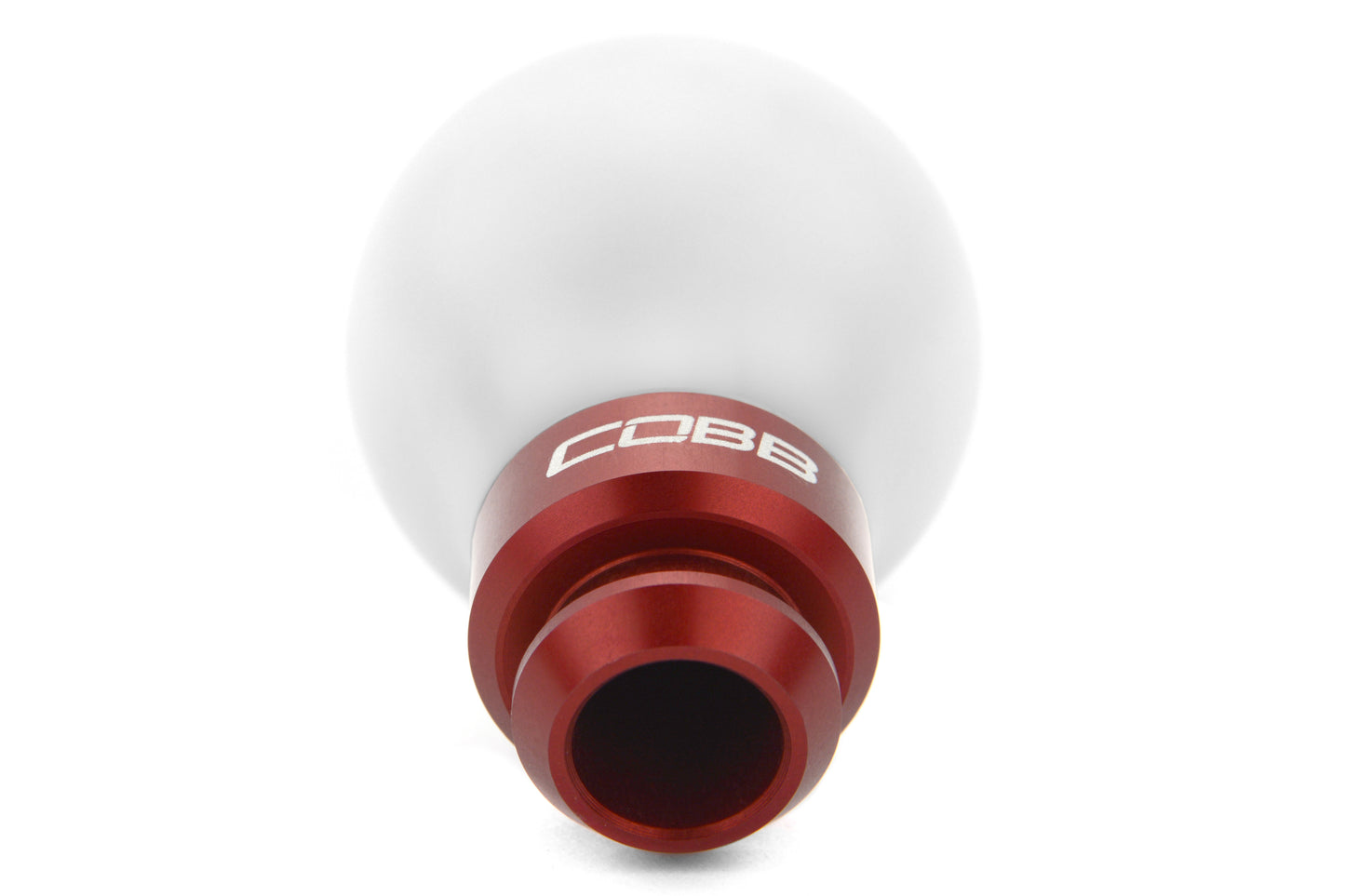 COB211350-W-RD COBB Tuning Delrin Shift Knob White/Red 5MT - Subaru 5MT Models (inc. 2002-2014 WRX),