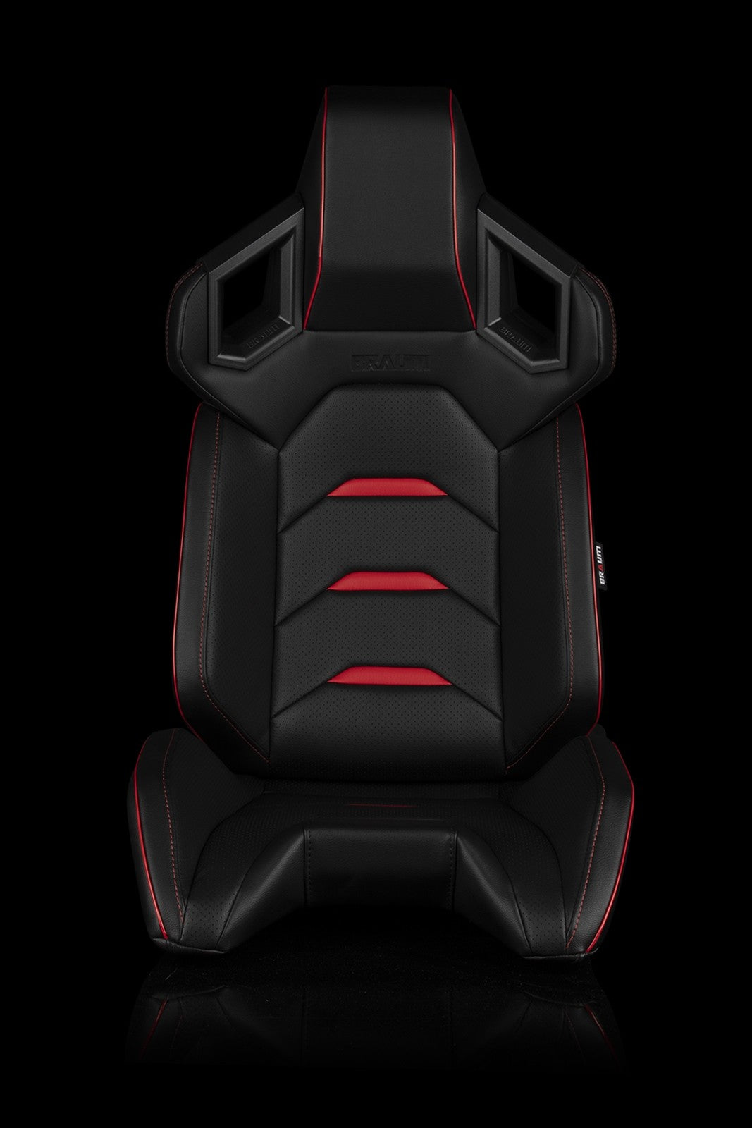 BRMBRR5-BKRD BRAUM ALPHA-X Series Sport Seats - Universal-Black & Red,