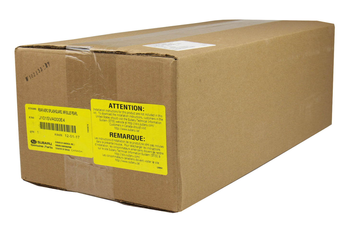 SUBJ101SVA000E4 Subaru Rear Aero Splashguard USDM - 2015+ WRX / 2015+ STI-WR Blue Pearl (K7X),