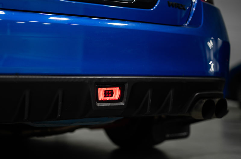 OLM Vector F1 Light - Smoke Lens / Red Bar - 2015-2021 Subaru WRX / STI