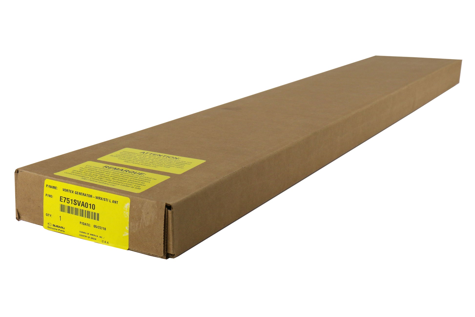 SUBE751SVA010 Subaru OEM USDM Type B Vortex Generator (Roof) - 17 WRX & STI with 7" Starlink / 18-19* WRX & STI,