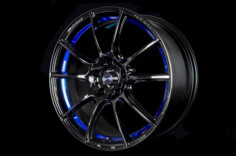 WedsSport SA-25R Blue Light Chrome II 18x9.5 +45mm 5x100 (Single Wheel) - 2013-2024 Subaru BRZ / Scion FR-S / Toyota GR86 / 2014-2018 Subaru Forester