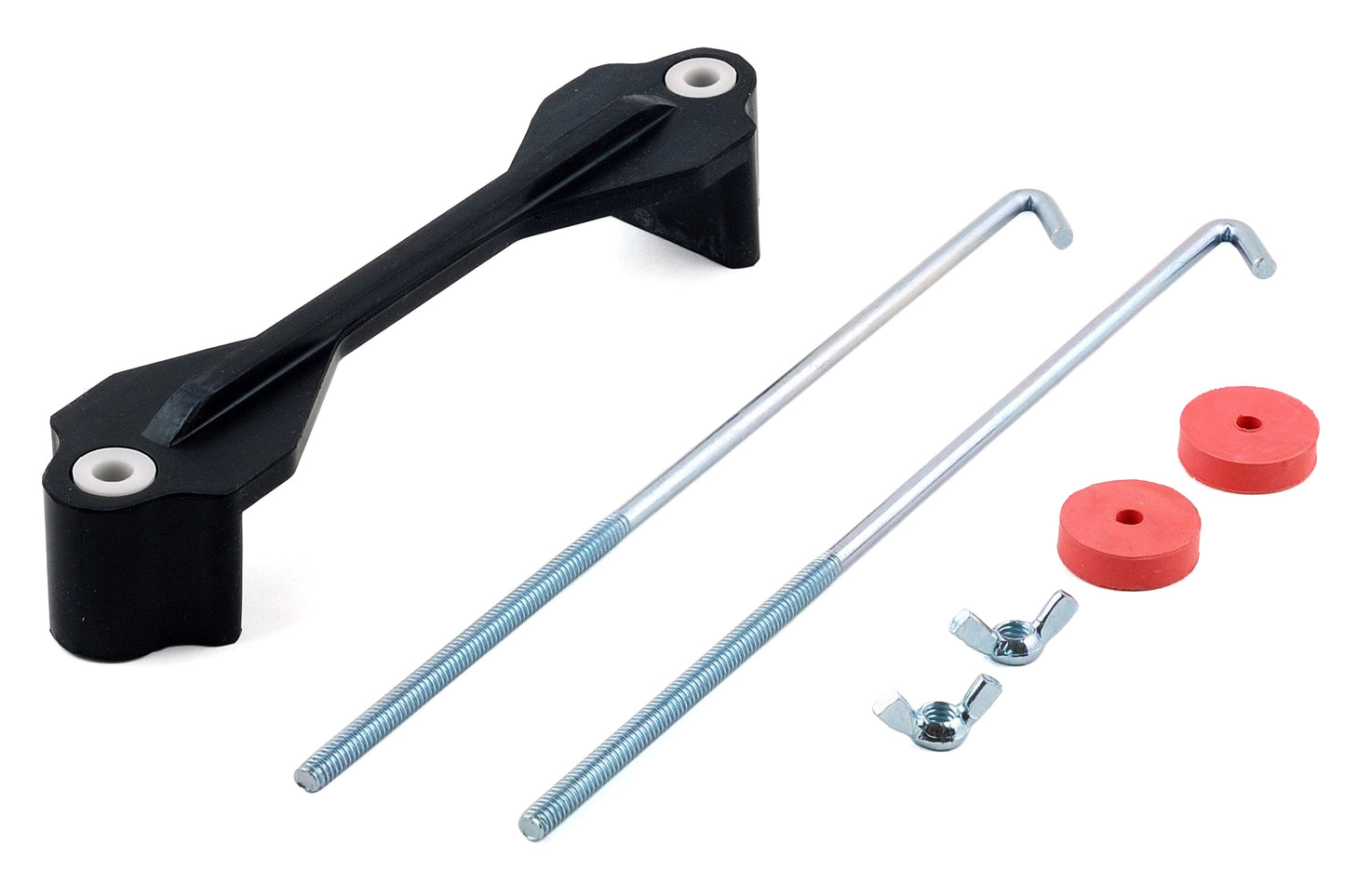 TMRTR-ABT002 Tomioka Racing Rubber Battery Tie Down Kit w/ 10in J Hooks and Bolts (6 7/8inch) - Universal,