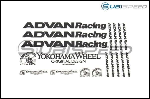 Advan Racing Sticker Sheet - Black - Universal