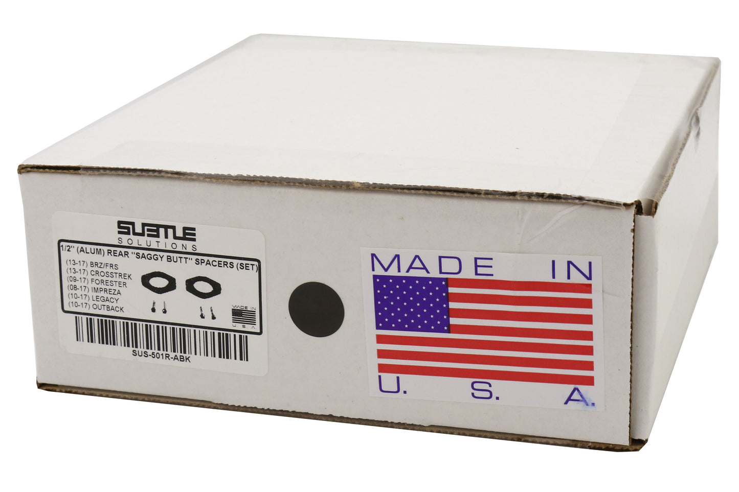 SBTSUS-501R-ABK Subtle Solutions 1/2in Saggy Butt Rear Spacer Set - 2015-2021 Subaru WRX / 2013-2021 FRS / BRZ / 86 / 2014-2017 Forester / 2016-2018 Crosstrek,
