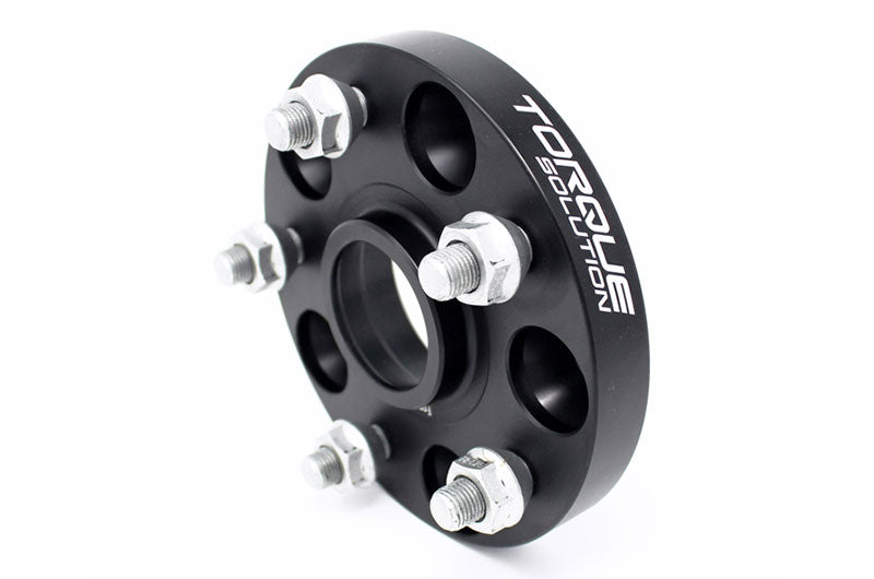TQSTS-WS-536 Torque Solution Forged Aluminum Wheel Spacer 5x114.3 20mm Black Pair - 2015-2021 Subaru WRX & STI,