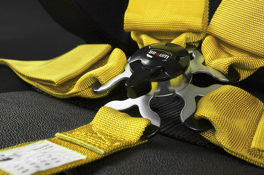 Braum 5 Point 3inch SFI Approved Racing Harness - Yellow Each - Universal