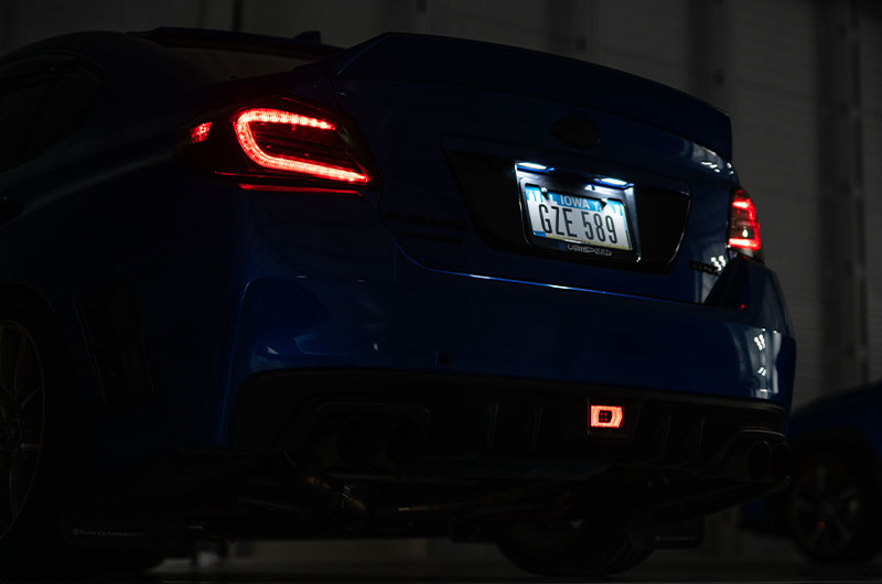 OLM Vector F1 Light - Smoke Lens / Red Bar - 2015-2021 Subaru WRX / STI
