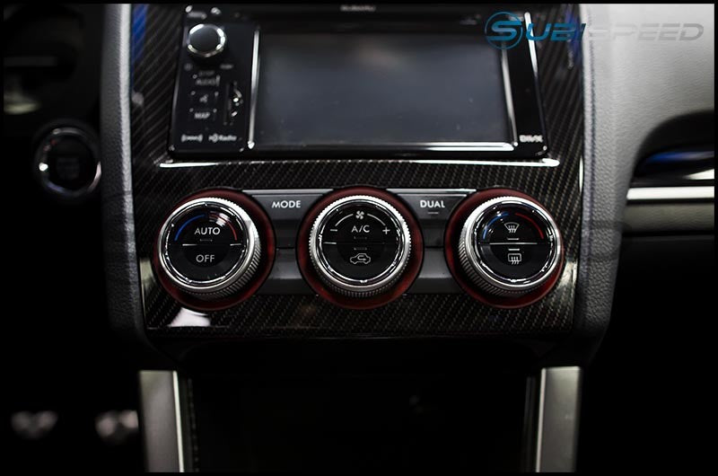 STIWRXDC-KNOB Subaru OEM JDM Dual Climate Piano Black Knob Filler Panels - 2015+ WRX / 2015+ STI / 2014+ Forester / 2013-2016 Crosstrek,