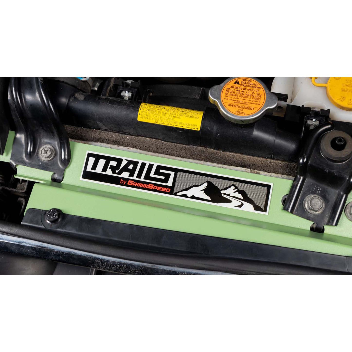 TRAILS by GrimmSpeed Radiator Shroud GREEN - 2013-2017 Subaru Crosstrek