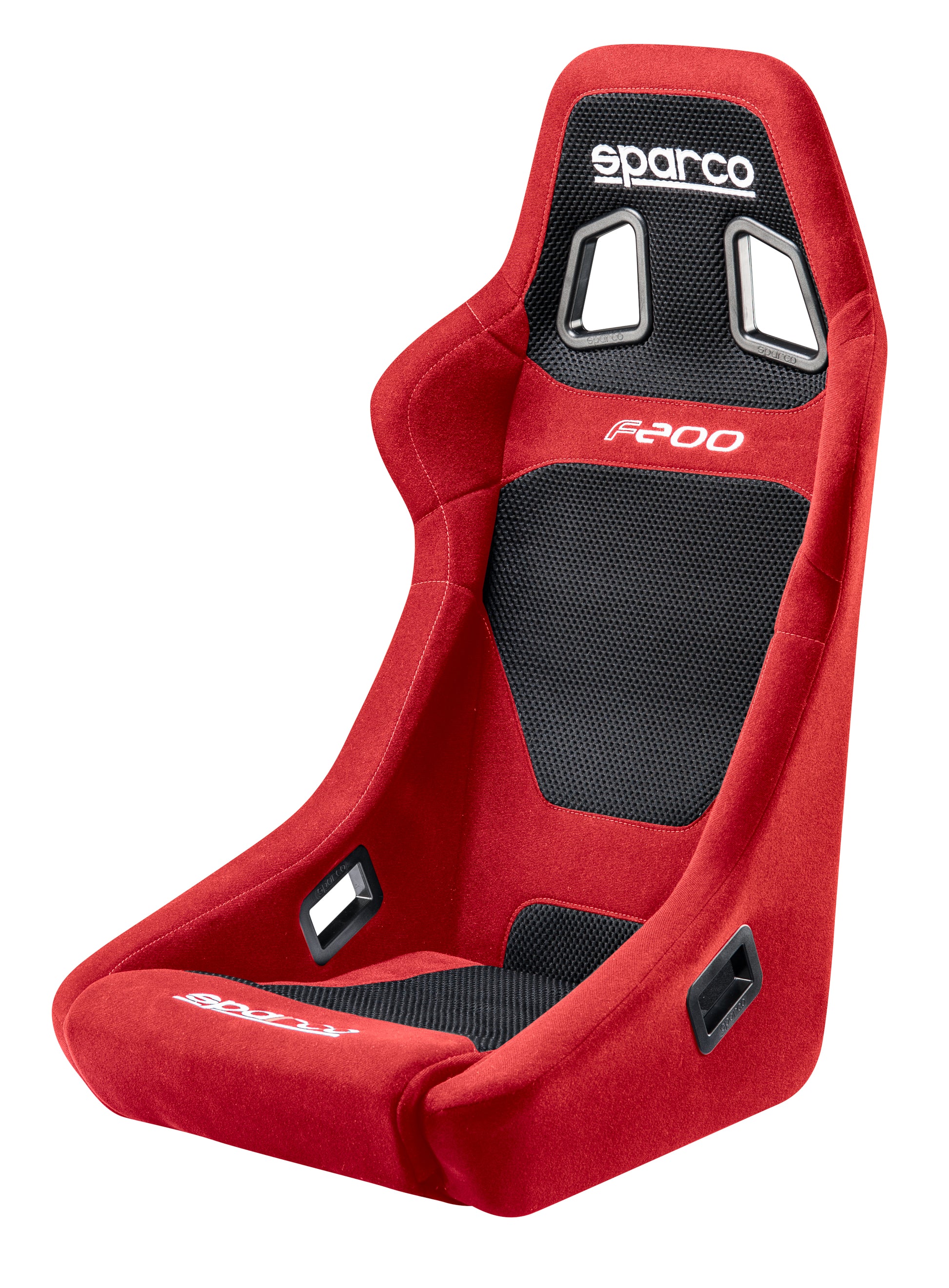 SPR00917RS Sparco F200 Seats - Universal-Black - Red,