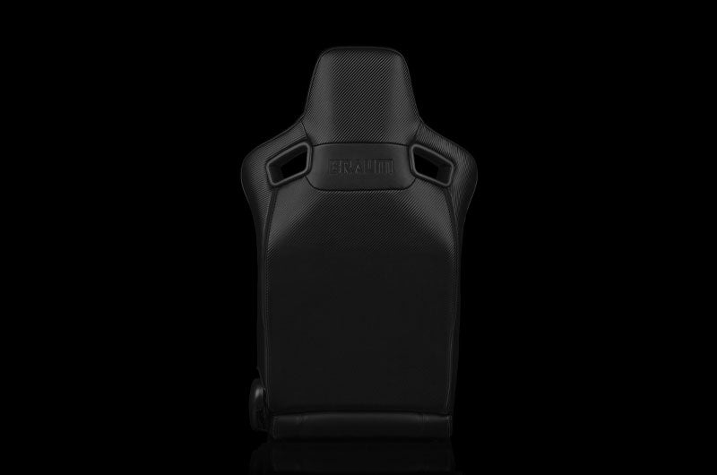 BRMBRR1X-BDGS Braum Elite-X Series Sport Seats - Black Diamond (Grey Stitching) Pair - Universal,