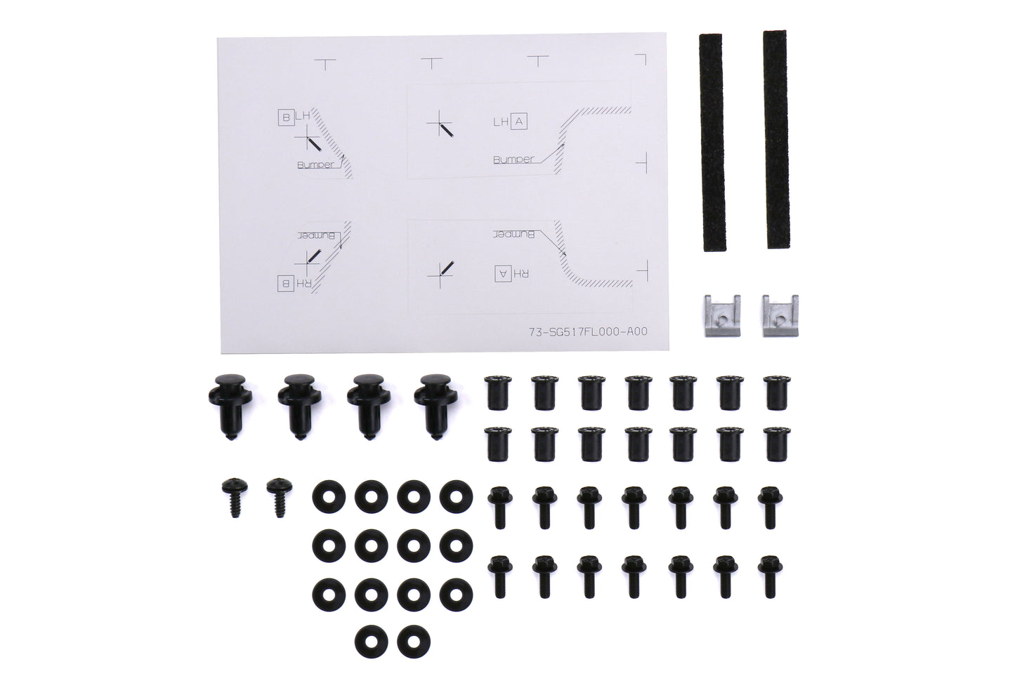 SUBE2410FL000 Subaru OEM STI Front Underspoiler - 2017+ Impreza 4D/5D,