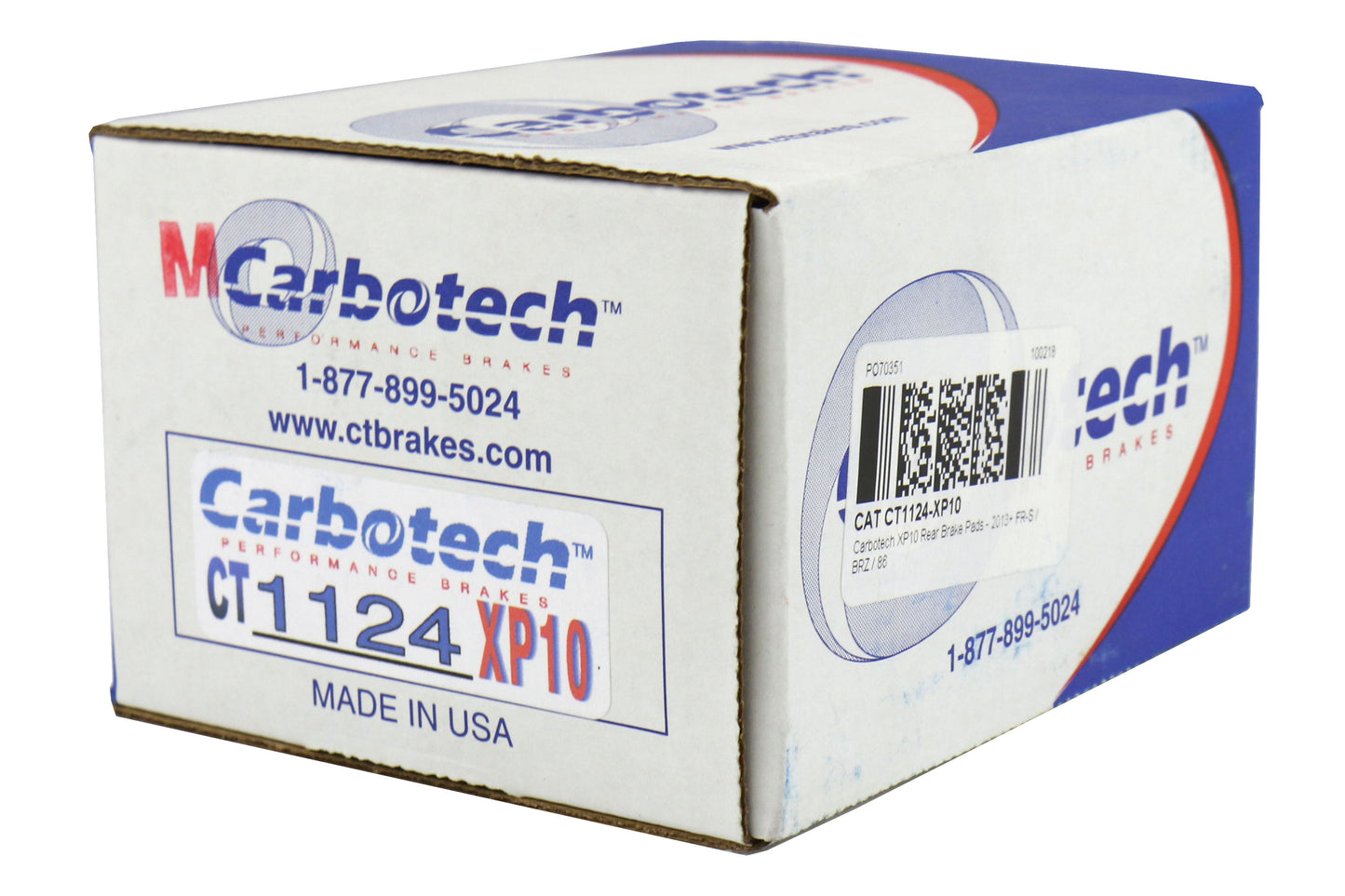 CATCT1124-XP10 Carbotech XP10 Rear Brake Pads - 2013+ FR-S / BRZ / 86,
