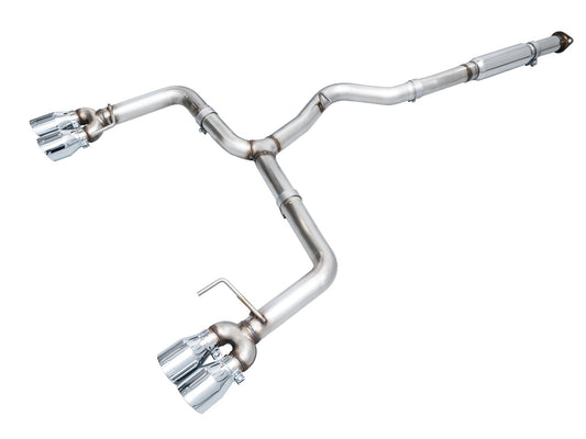 AWE3020-42979 AWE Tuning Track Edition Cat Back Exhaust Chrome Tips - 2022+ Subaru WRX,