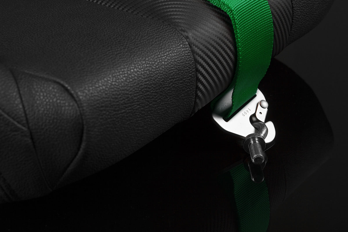 Braum 5 Point 3inch SFI Approved Racing Harness - Green Each - Universal