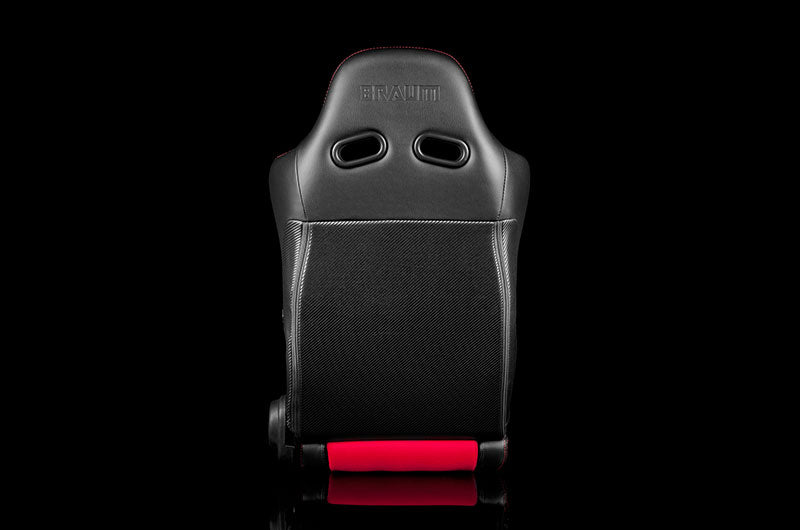 BRMBRR2-BKRD Braum Advan Series Racing Seat (Black & Red) - Universal,