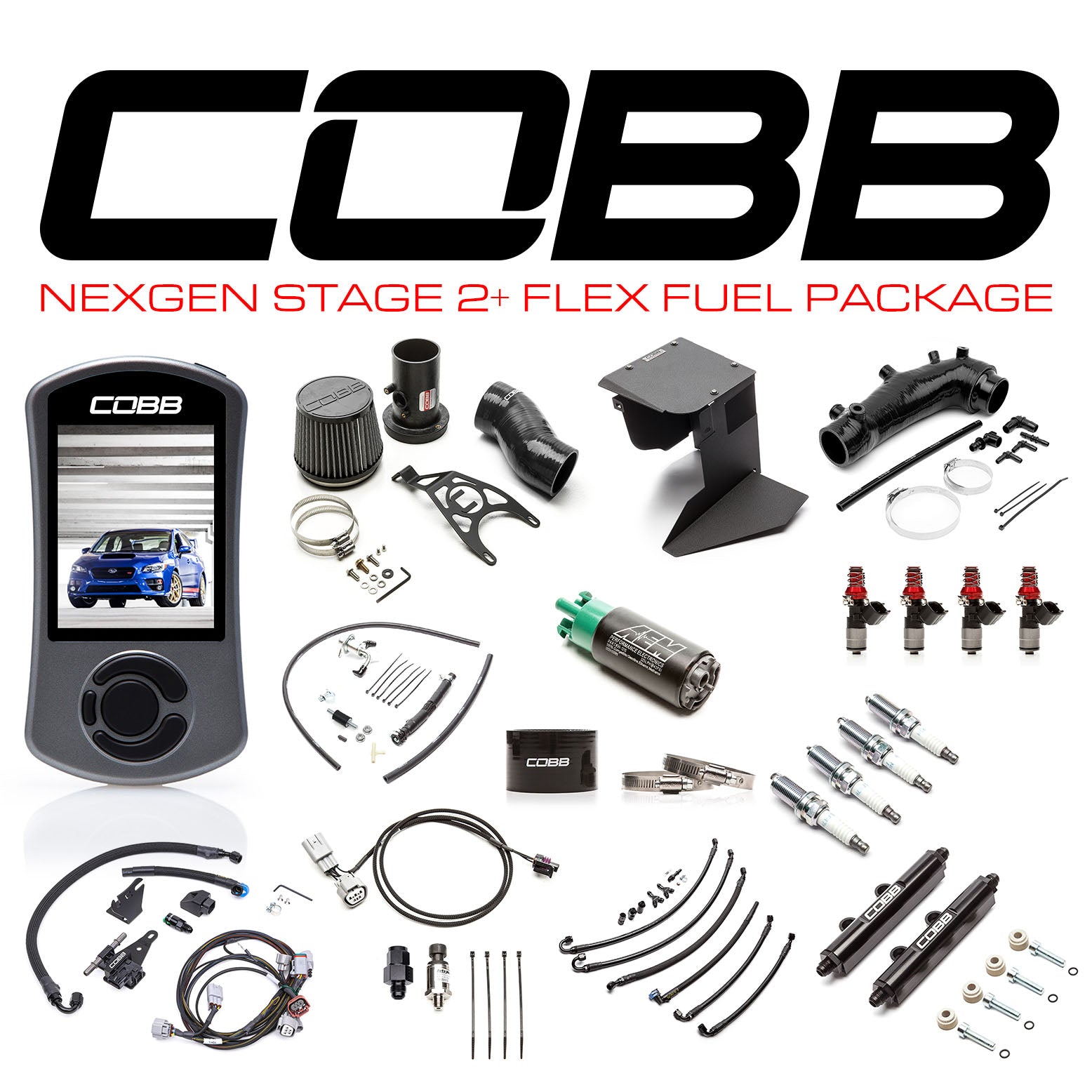 COBSUB004NG2S1FF COBB Subaru NexGen Stage 2 + Flex Fuel Power Package 15-18 STI,
