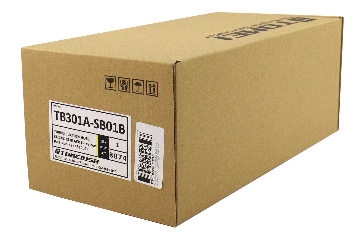 TOMTB301A-SB01B Tomei Silicone Turbo Inlet Hose (Black) - 2002-2007 Subaru WRX / 2004-2021 Subaru STI,