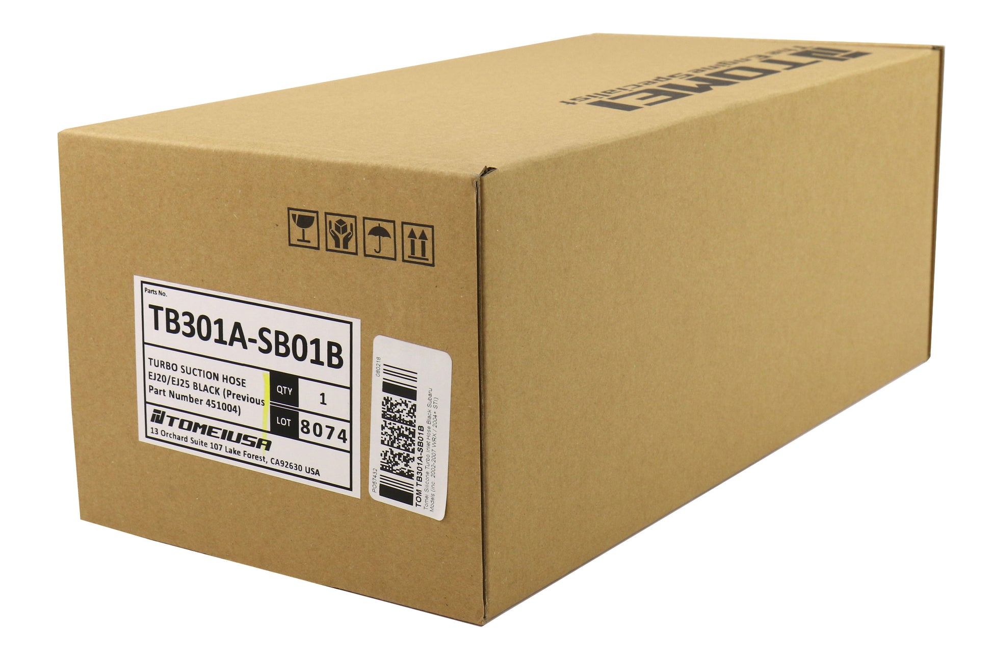 TOMTB301A-SB01B Tomei Silicone Turbo Inlet Hose (Black) - 2002-2007 Subaru WRX / 2004-2021 Subaru STI,