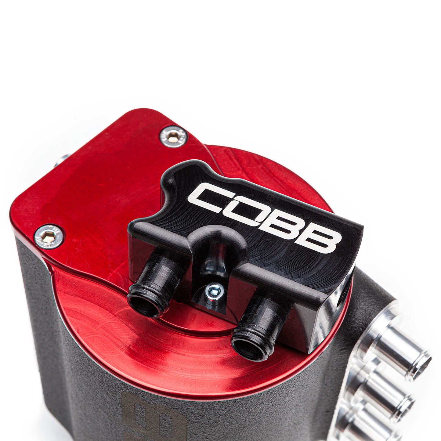 COB811615 COBB Tuning Air Oil Separator Black/Red - 2002-2007 Subaru WRX / 2004-2007 STI,