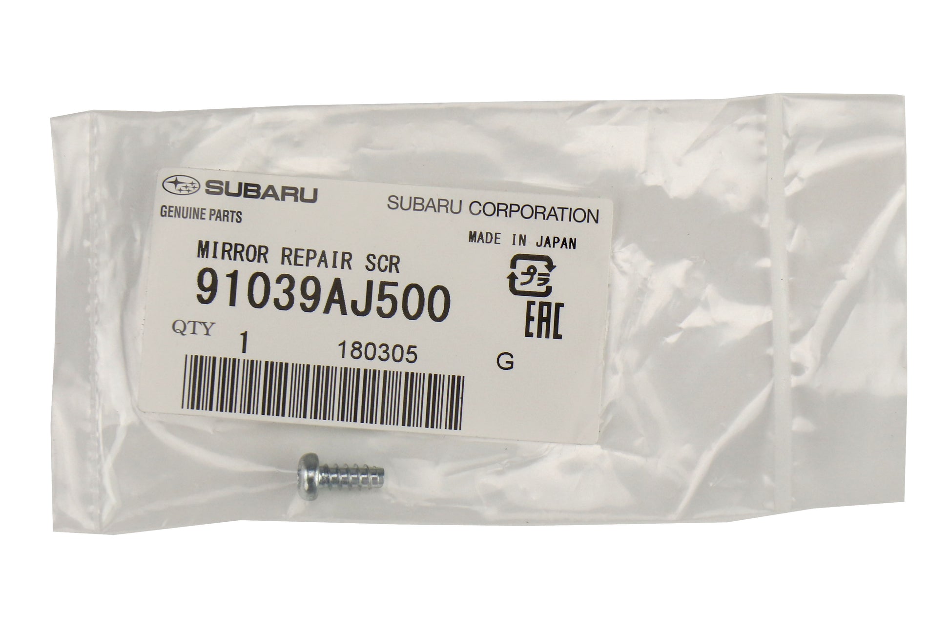SUB91039AJ500 Subaru Screws for Mirrors,