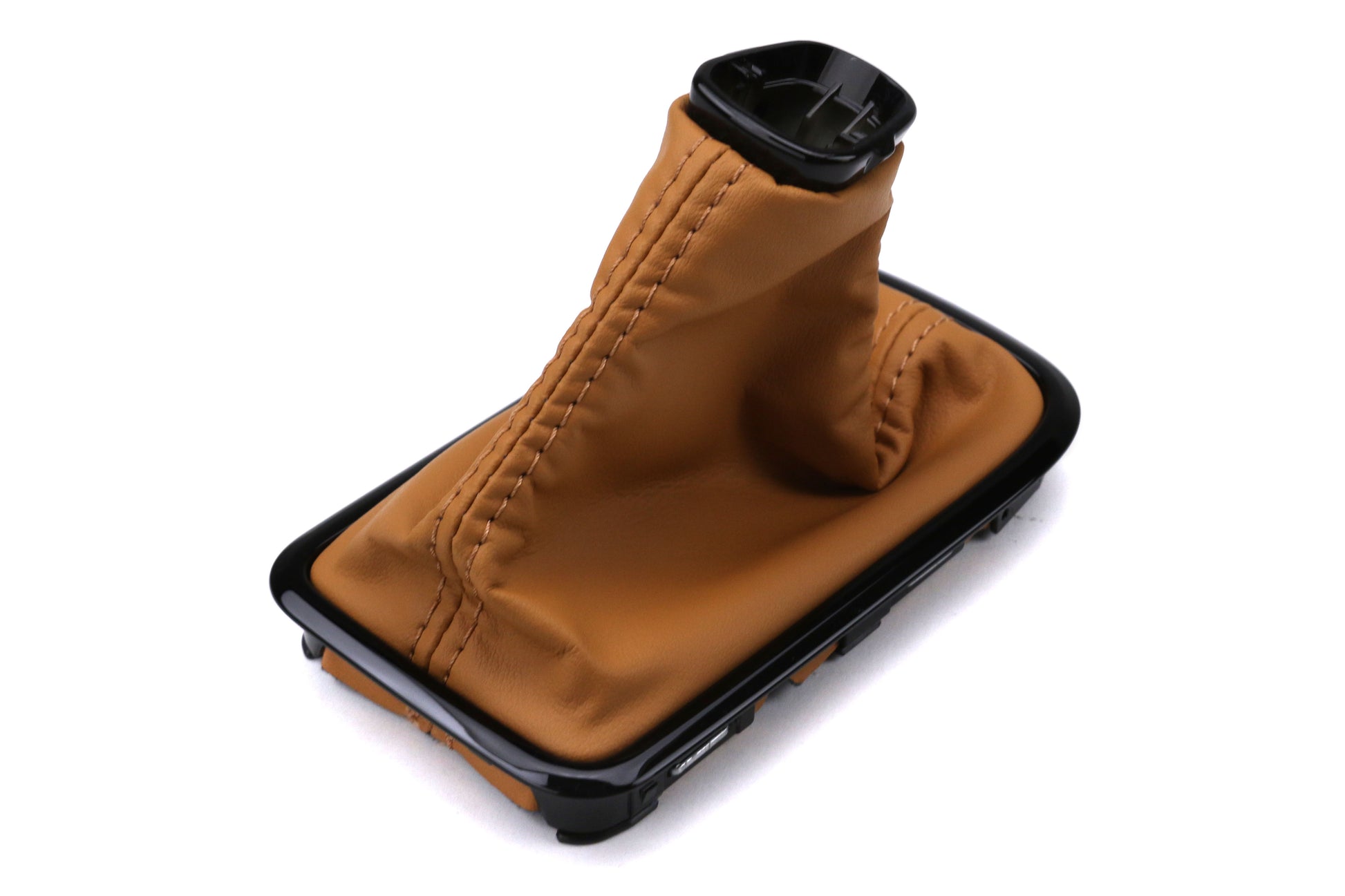 SUB35133VA030 Subaru OEM S4 SporVita JDM Shifter Boot Tan Stitching - 2015+ WRX CVT / 2014+ Forester CVT,