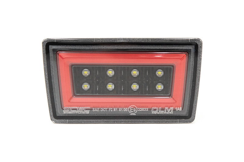 OLM F1 NB+R V2 F1 Style Rear Brake and Reverse Light - Clear Lens, Gloss Black Base, Red Bar - 2022-2024 Subaru WRX