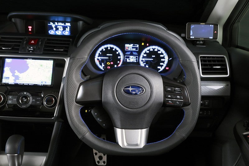 DAMSS360RRX DAMD D Shaped Steering Wheel (Blue Stiching) - 2015+ WRX / 2015+ STI,