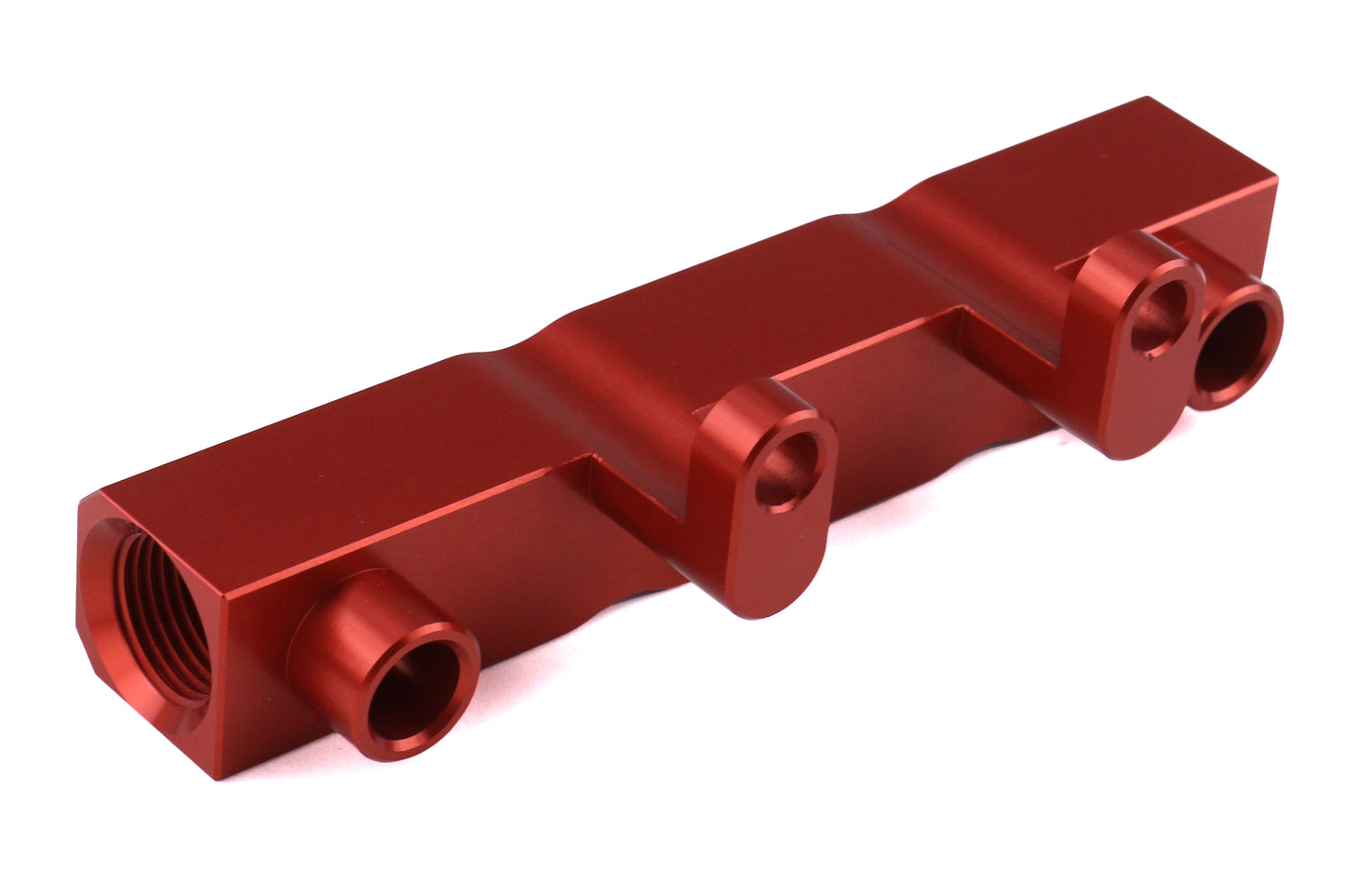 ALUALM-FUEL-RAIL-R Aluminati Billet Top Feed Fuel Rails - 2015+ STI-Red,