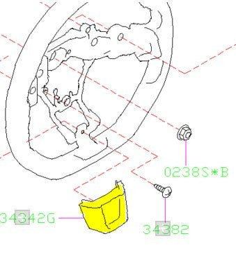 SUB34342VA030 Subaru Matte Gunmetal Steering Wheel Cover - 15+ WRX / 15+ STI,