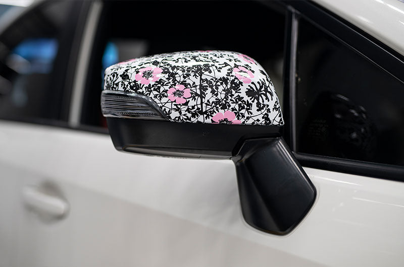 OLMA.70180.3 OLM Graphic Design Mirror Covers (Cherry Blossoms) - 2015-2021 Subaru WRX / STI,