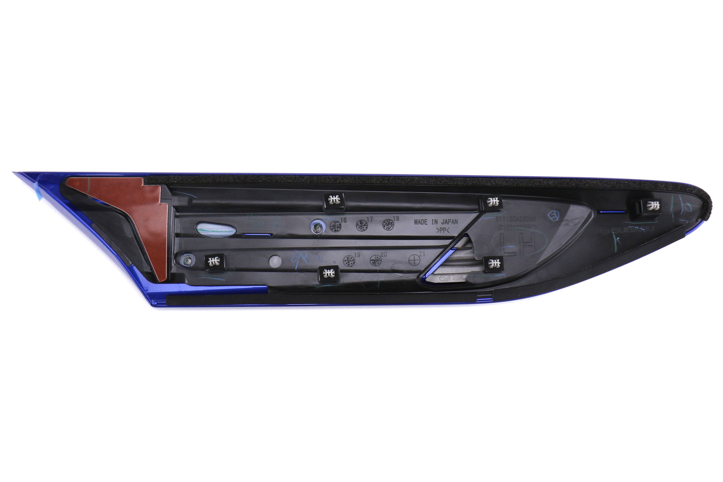 Subaru JDM STI Paint Matched Fender Garnish (Left Hand - K7X WRB) - 2017-2021 Toyota 86 / Subaru BRZ