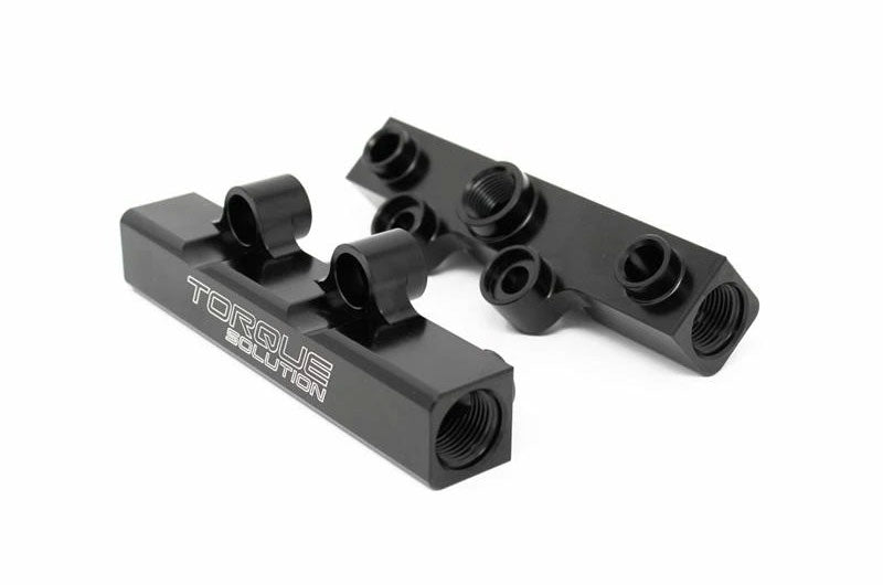 Torque Solution Top Feed Fuel Rails V2 Black - 2002-2014 Subaru WRX / 2007-2021 STI