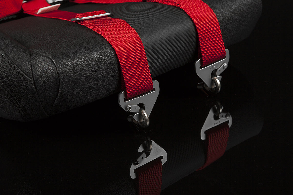 Braum 6 Point 3inch FIA Certified Racing Harness - Red Each - Universal