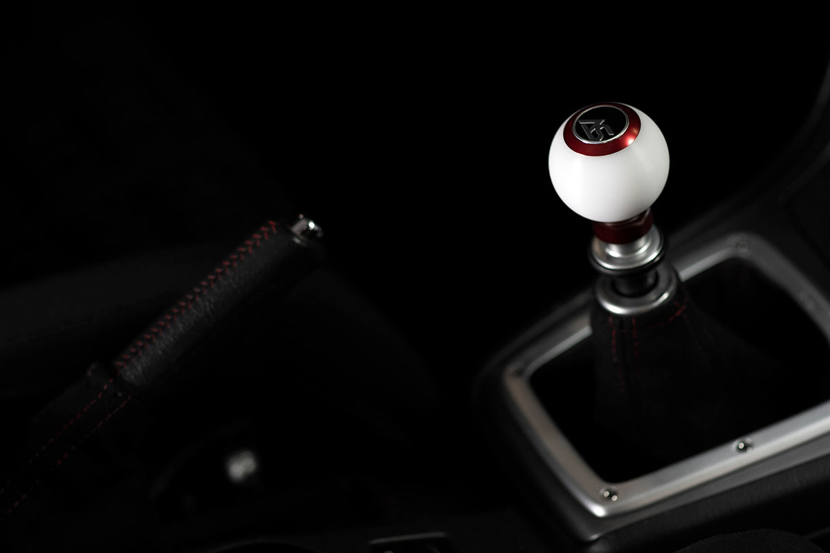 ASA1501010101 AutoStyled Subaru 6 Speed shift knob Red with White Delrin Center,