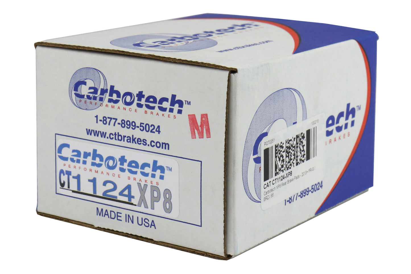 CATCT1124-XP8 Carbotech XP8 Rear Brake Pads - 2013+ FR-S / BRZ / 86,