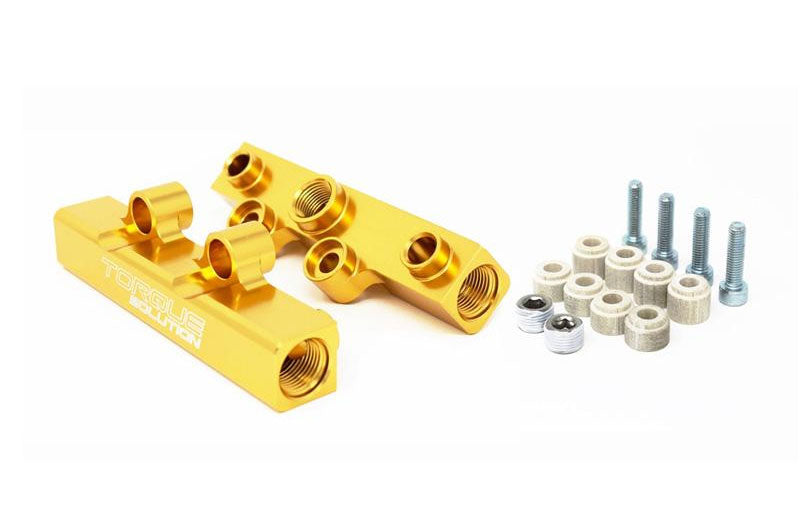 Torque Solution V2 Top Feed Fuel Rails (Gold) - 2002-2014 Subaru WRX / 2007-2020 STI / 2008-2012 Legacy GT / 2006-2013 Forester XT