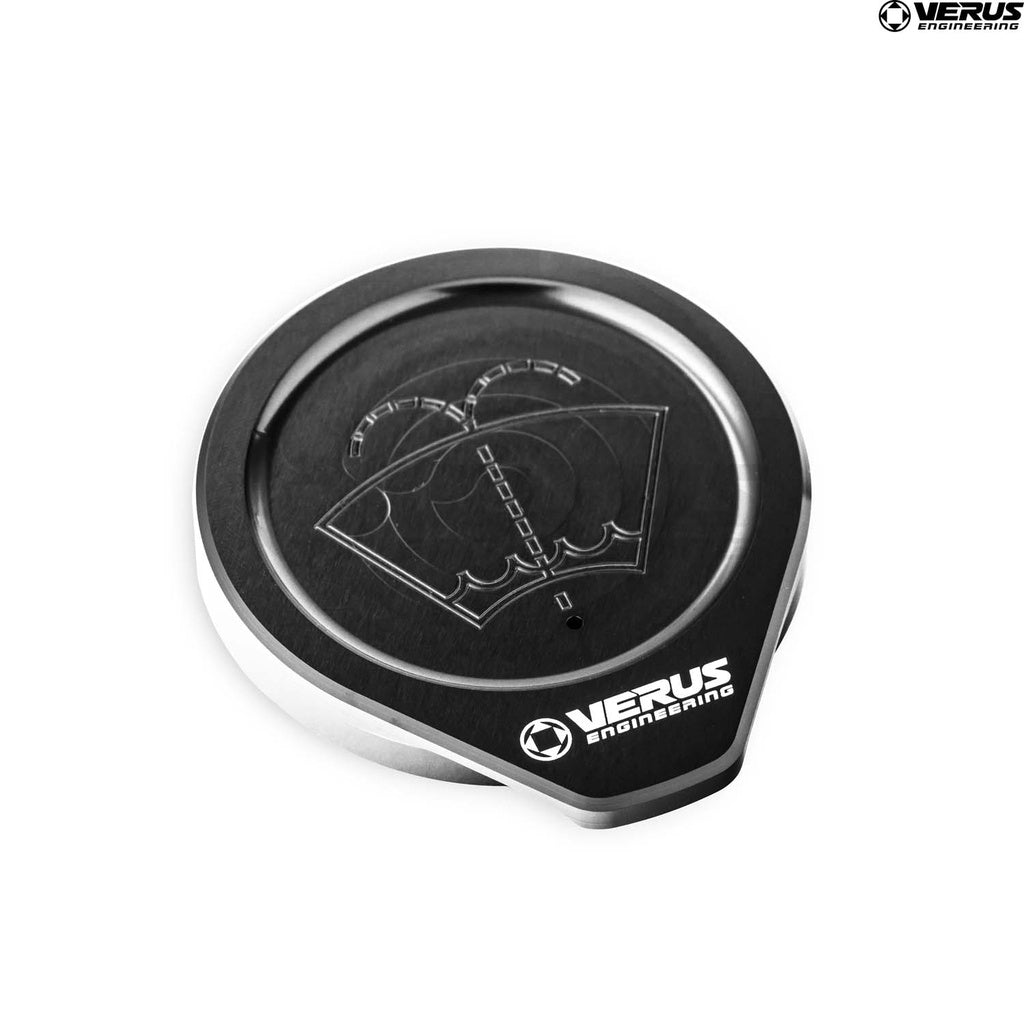 VERA0396A-BLK Windshield Washer Cap Anodized Aluminum -,