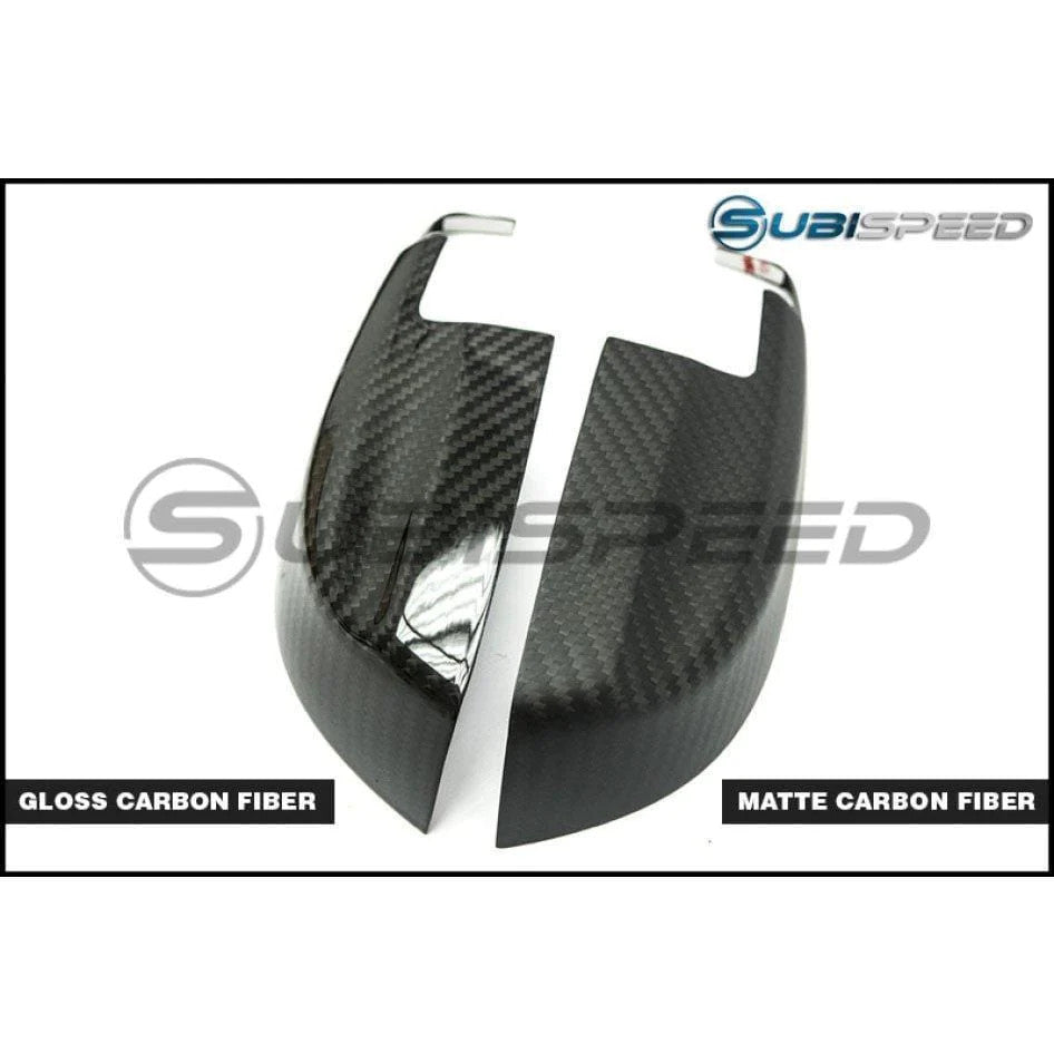 SKU: OLMMRC-WRX14-B-MDC,,OLM S-line Dry Carbon Fiber Mirror Covers (lower) - 2015+ WRX / 2015+ STI-Matte Carbon Fiber,