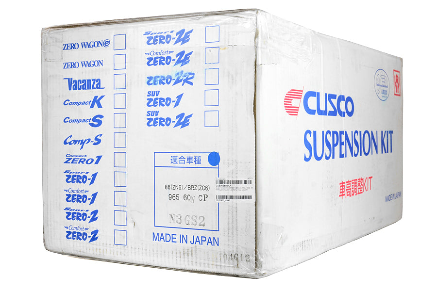 CUS965 60N CP Cusco Coilovers Street Zero-A - PB - 2013+ FT86,
