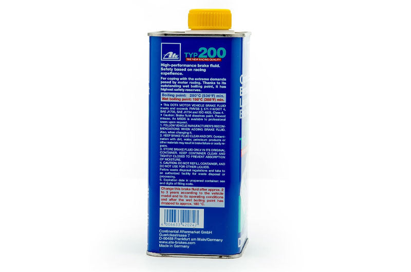 ATE706202 ATE Original TYP 200 DOT 4 Brake Fluid - 1L - Universal,