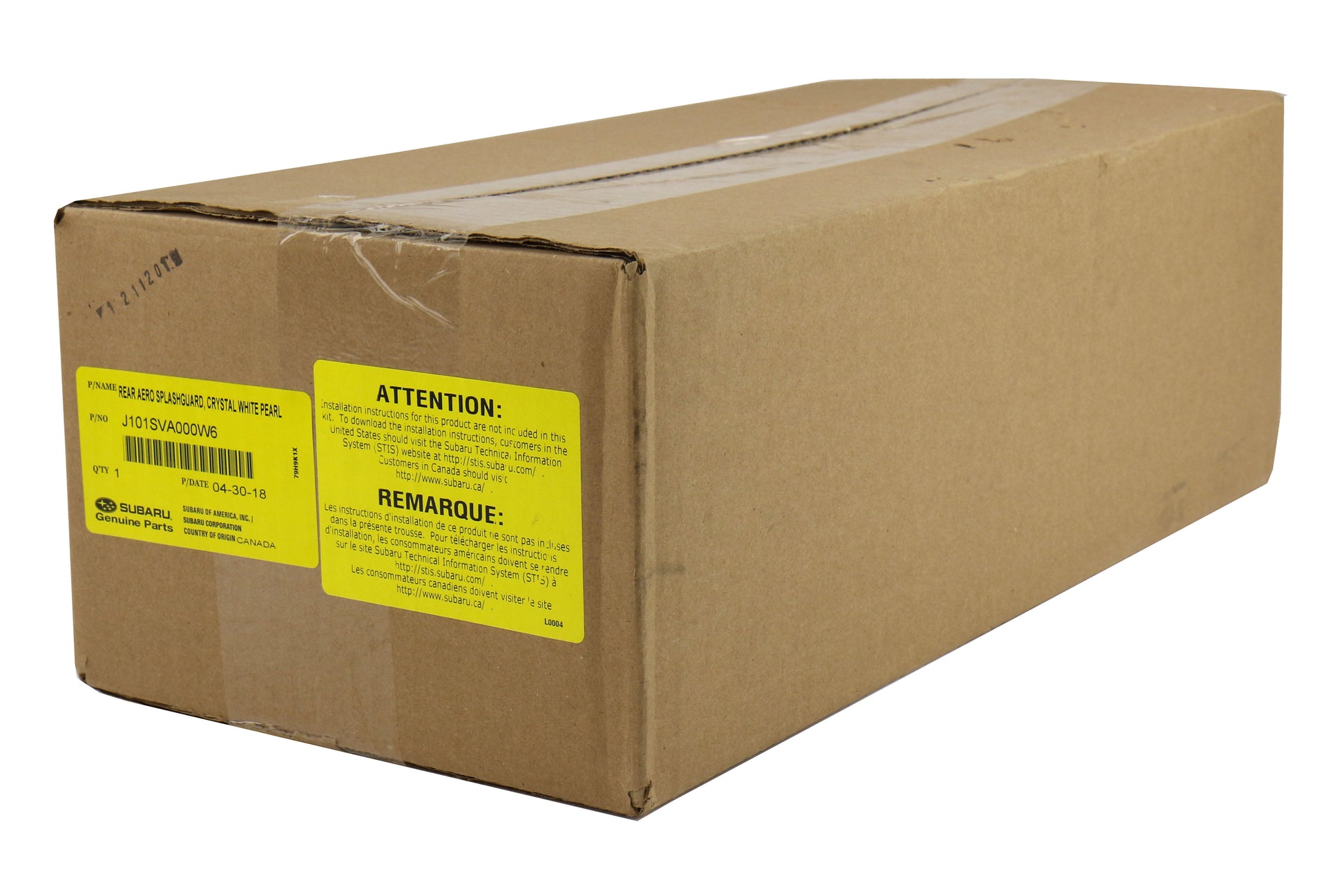 SUBJ101SVA000W6 Subaru Rear Aero Splashguard USDM - 2015+ WRX / 2015+ STI-Crystal White Pearl (K1X),