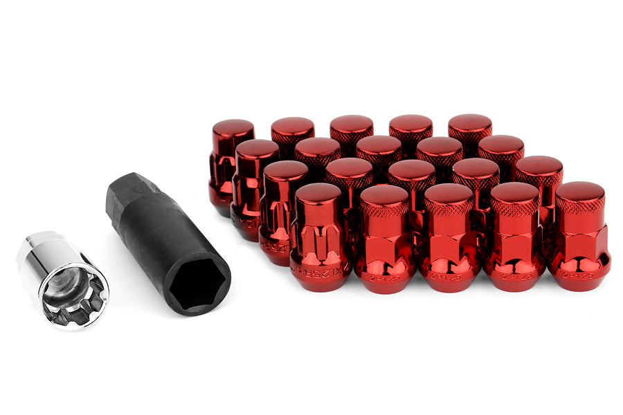 KIC32925RP Muteki SR35 Closed Ended Lugs w/ Lock Set - 2015+ WRX / 2015+ STI / 2013+ BRZ-Red,