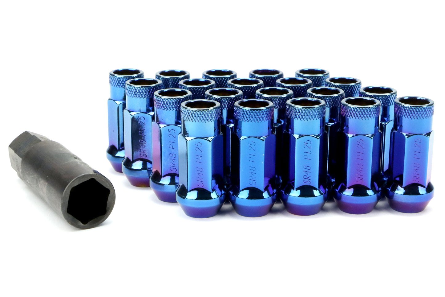KIC32905UN Muteki SR48 Open End Lug Nuts - Burning Blue,