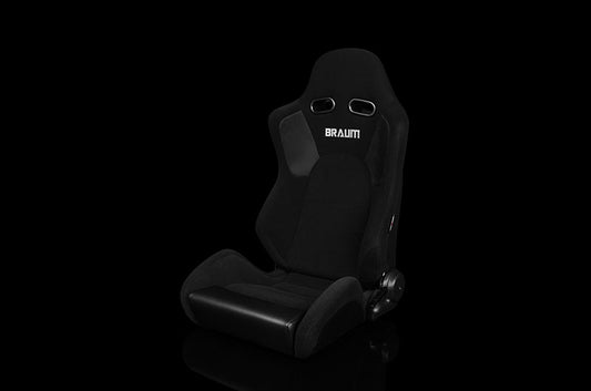 BRMBRR2-BKBS Braum Advan Series Sport Seats - Black Cloth Pair - Universal,