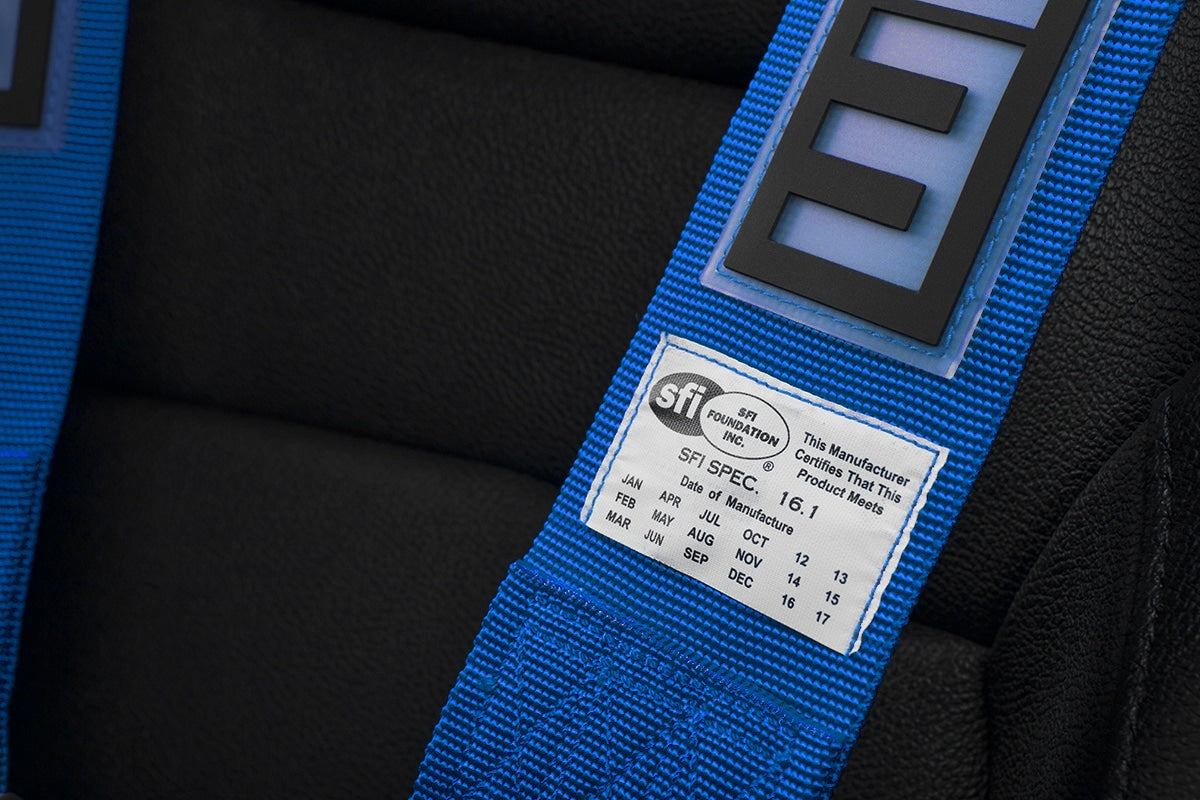 Braum 5 Point 3inch SFI Approved Racing Harness - Blue Each - Universal