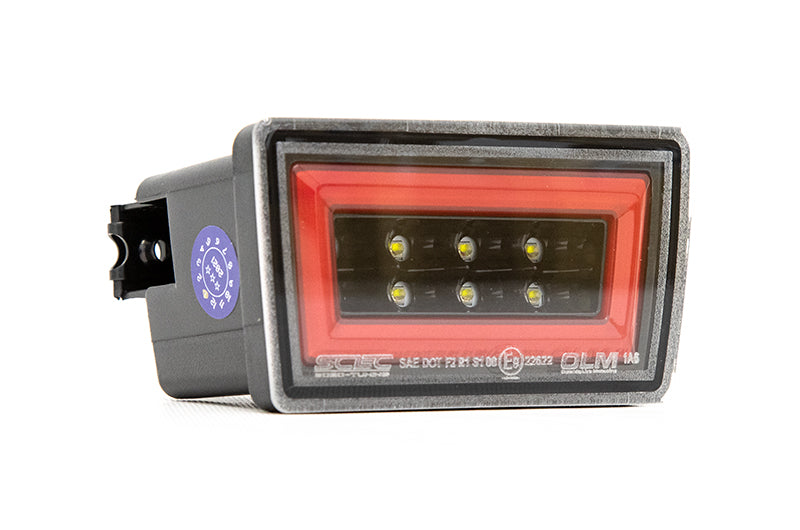 OLM F1 NB+R V2 F1 Style Rear Brake and Reverse Light - Clear Lens, Gloss Black Base, Red Bar - 2022-2024 Subaru WRX