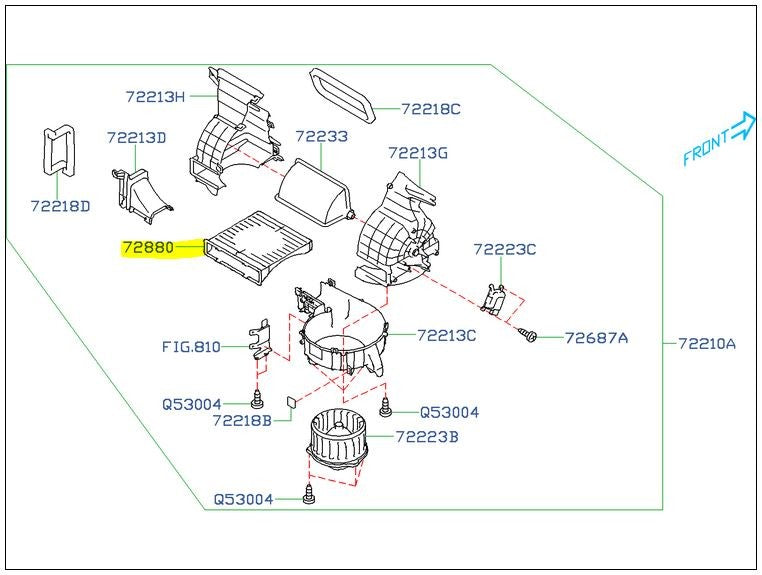 SUB72880FG000 Subaru OEM Cabin Air Filter - 2015+ WRX / 2015+ STI,